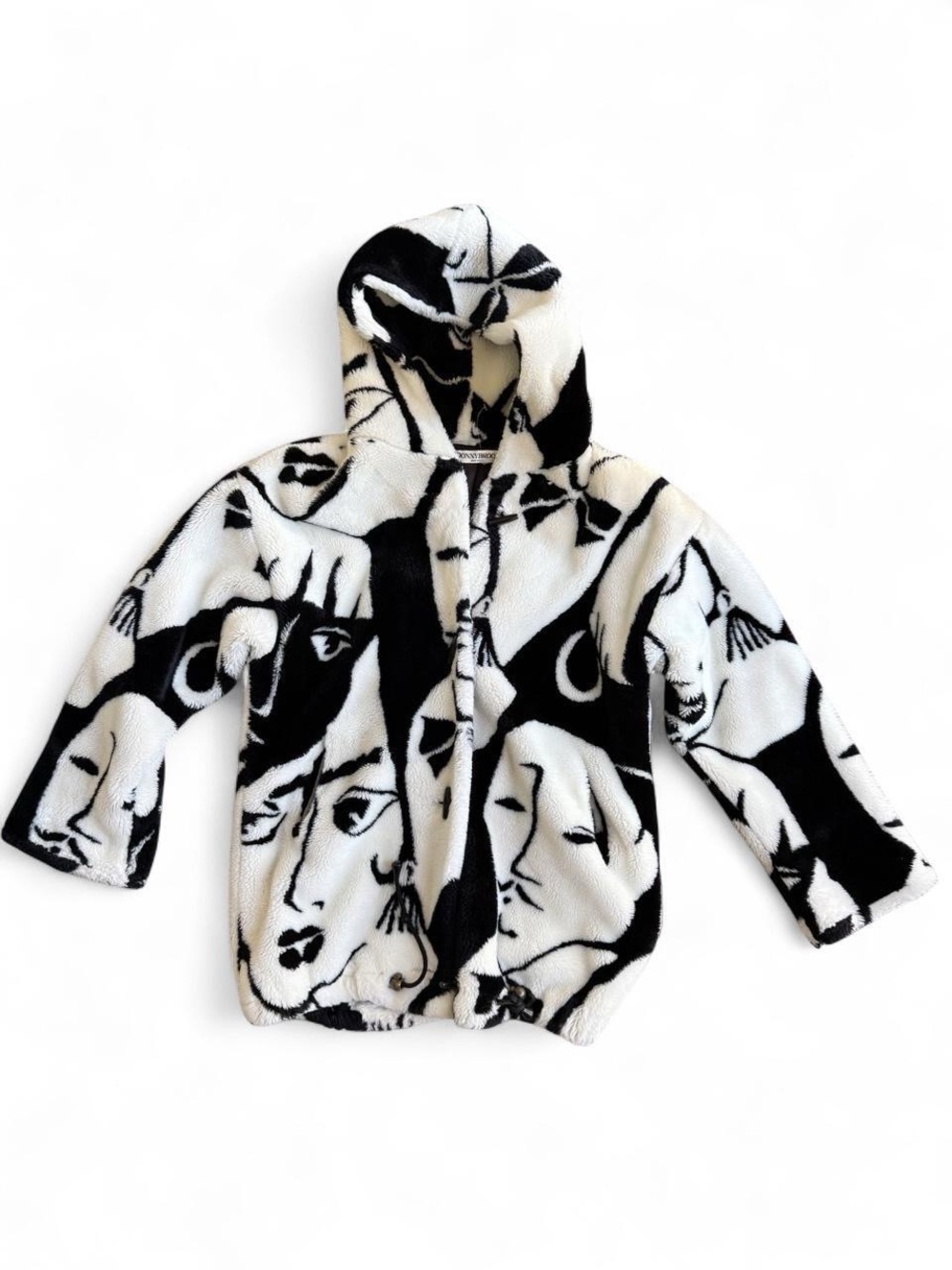 Donnybrook black & white abstract faces hoodie